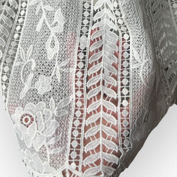 Lulus Women's Charmed Ivory Lace Sleeveless A-Line Midi Dress Size XS - Picture 13 of 16